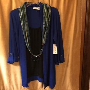 🎉Royal blue/black Cardigan style blouse🎉🔥